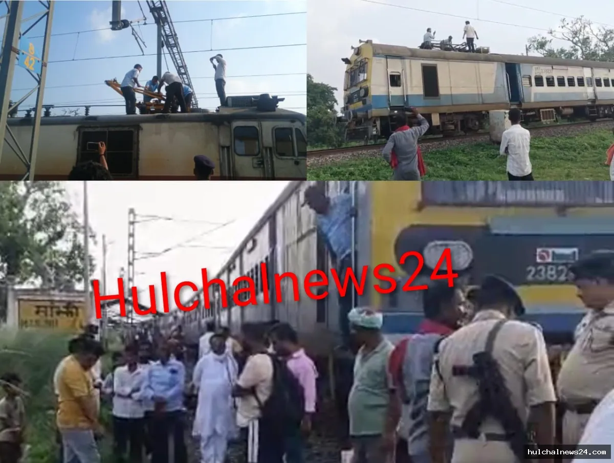 मांझी हाल्ट के समीप दो ट्रेनों का टूटा पेंटो ; प्लेटफार्म पर घंटों खड़ी रहेगी ट्रेनें ; विभागीय जांच शुरू
