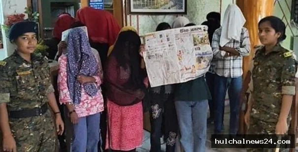 होटल में देह व्यापार का खुलासा ; छह लड़कियों समेत 14 धराए