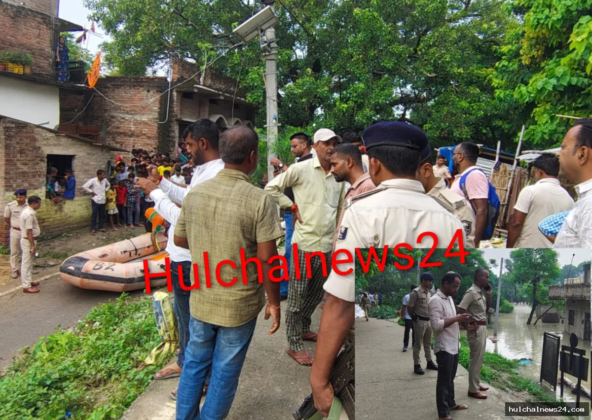 सारण में माही नदी के दाहिना तटबंध टूटा ; युद्धस्तर पर मरम्मत कार्य जारी, डीएम ने किया स्थल निरीक्षण