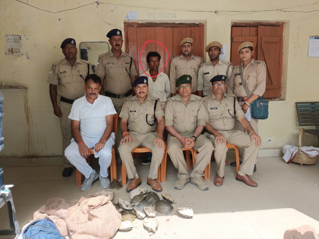 छपरा जंक्शन पर ₹ 5 लाख के कछुए के साथ स्मगलर गिरफ्तार