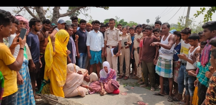 छपरा में अनियंत्रित हाईवा ने इलाज कराने जा रहे मां बच्चे को कुचला ; बच्चे की मौत