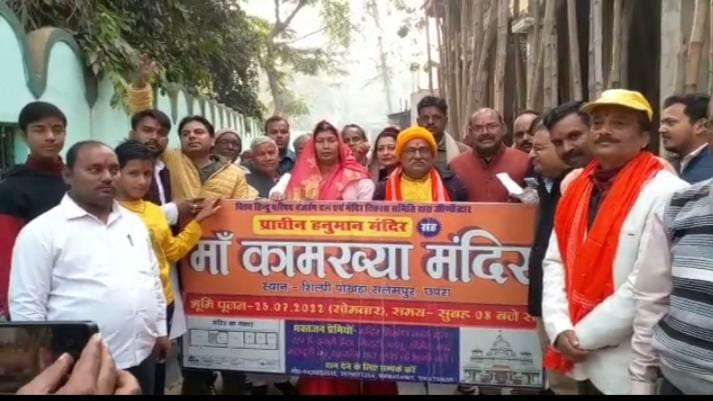मां कामाख्या देवी मंदिर के प्रथम तल्ला की ढलाई का कार्य हुआ पूर्ण : अरूण पुरोहित