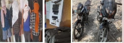 लूट की योजना बना रहे चार अपराधियों को पुलिस ने हथियार के साथ दबोचा