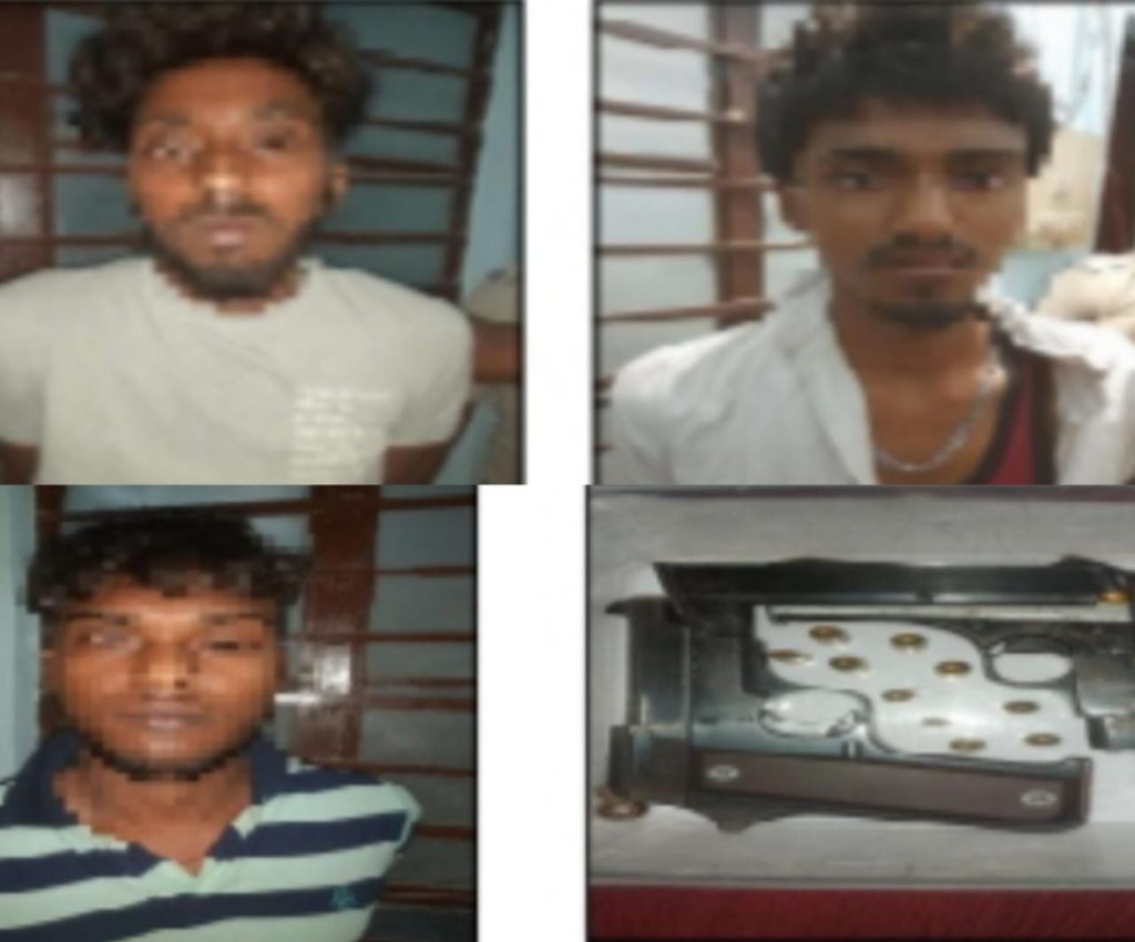 अपराध की योजना बना रहे तीन अपराधी 02 पिस्टल एवं 12 गोली के साथ सोनपुर से गिरफ्तार