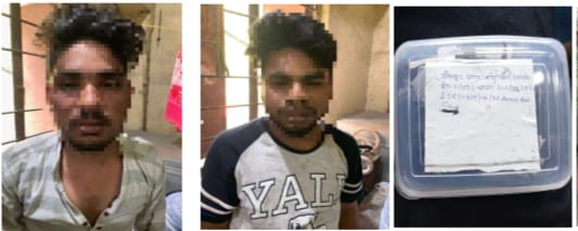 अपराध की योजना बना रहे पटना के दो अपराधी एक पिस्टल, एक कट्टा एवं पांच गोली के साथ गिरफ्तार