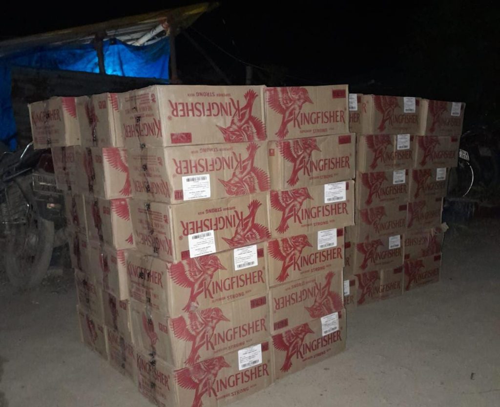 आरा-छपरा पुल पर ₹5 लाख का अंग्रेजी शराब सहित ट्रक जब्त