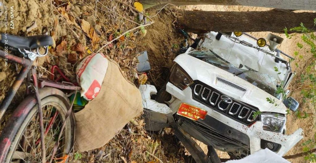 पटना में एएसपी के वाहन की चपेट में आने से साइकिल सवार की मौत ; 3 पुलिसकर्मी भी घायल