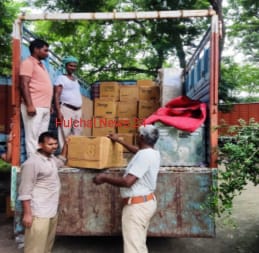 99 कार्टन अंग्रेजी शराब के साथ ट्रक जब्त ; चालक कूदकर हुआ फ’रार