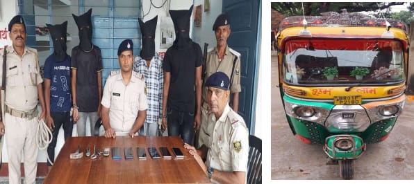 पटना से चो’री की गई टेंपो से चो’री करने छपरा पहुंचे चार चो’र गि’रफ्तार
