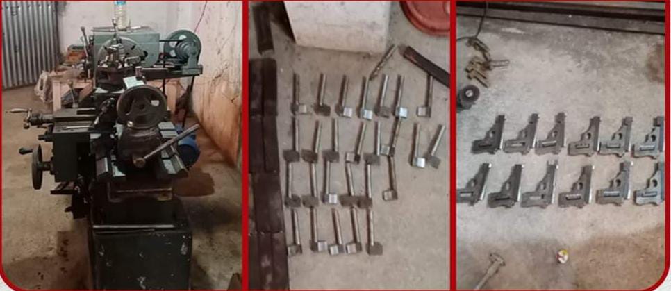 मिनी ग’न फैक्ट्री का पटना एसटीएफ ने किया उद्भेदन ; भारी संख्या में अर्द्धनिर्मित ह’थियार बरामद