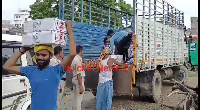 प्याज लदे डीसीएम ट्रक से ₹15 लाख का विदेशी शराब जब्त, चालक गि’रफ्तार