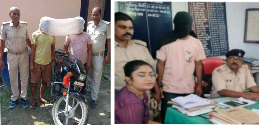 सारण पुलिस ने लू’टकांड के तीन अपराधियों को लू’टी गई बाइक के साथ किया गि’रफ्तार