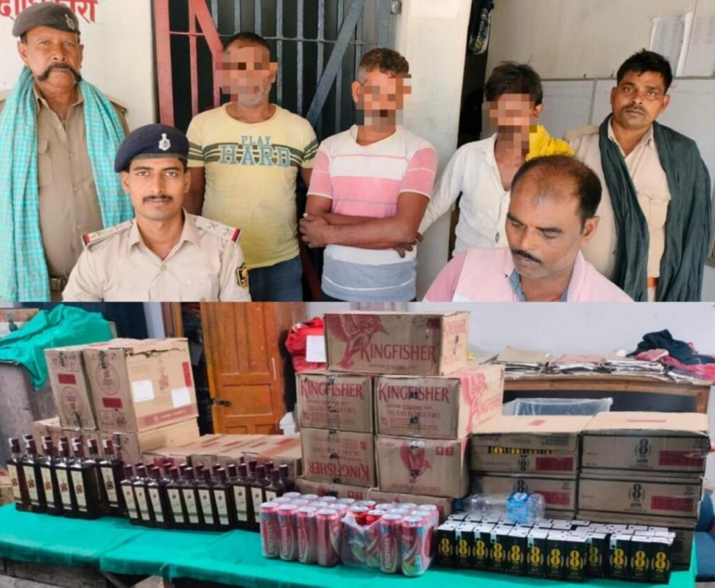 240 लीटर विदेशी शराब के साथ तीन कारोबारी गिरफ्तार ; दो ट्रक जब्त