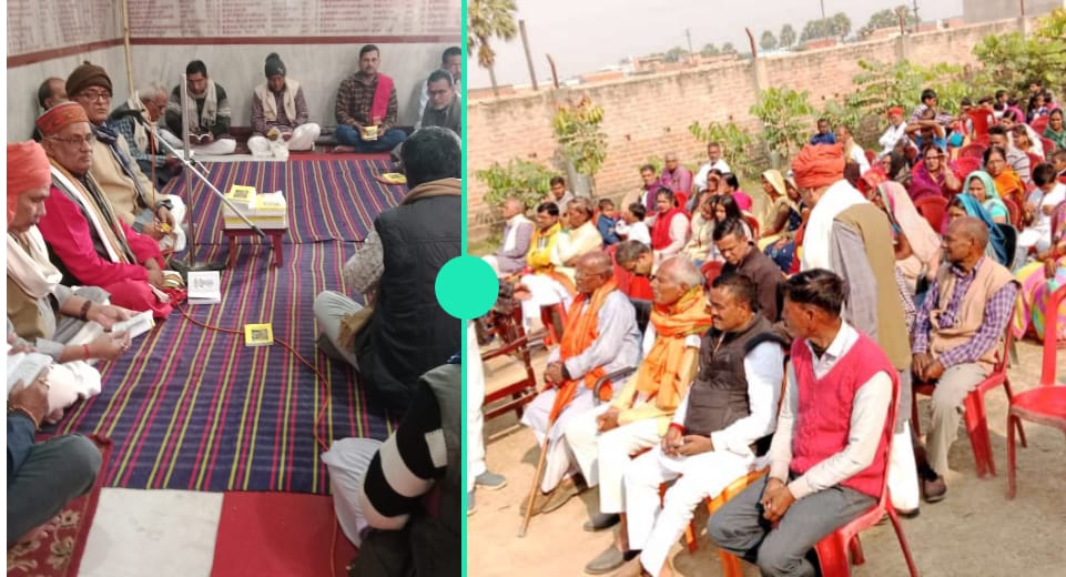 गीता जयंती के अवसर पर मारुति मानस मंदिर सहित जिले के विभिन्न मंदिरों में किया गया सामूहिक गीता पाठ