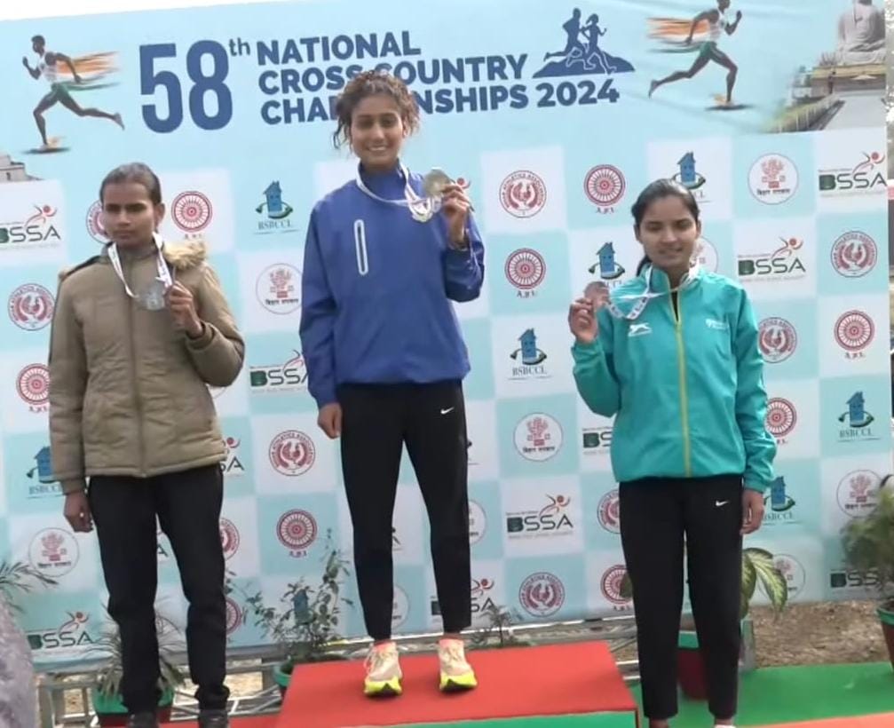सारण की अंजलि ने 58वीं नेशनल क्रॉस कंट्री चैंपियनशिप में जीता रजत पदक