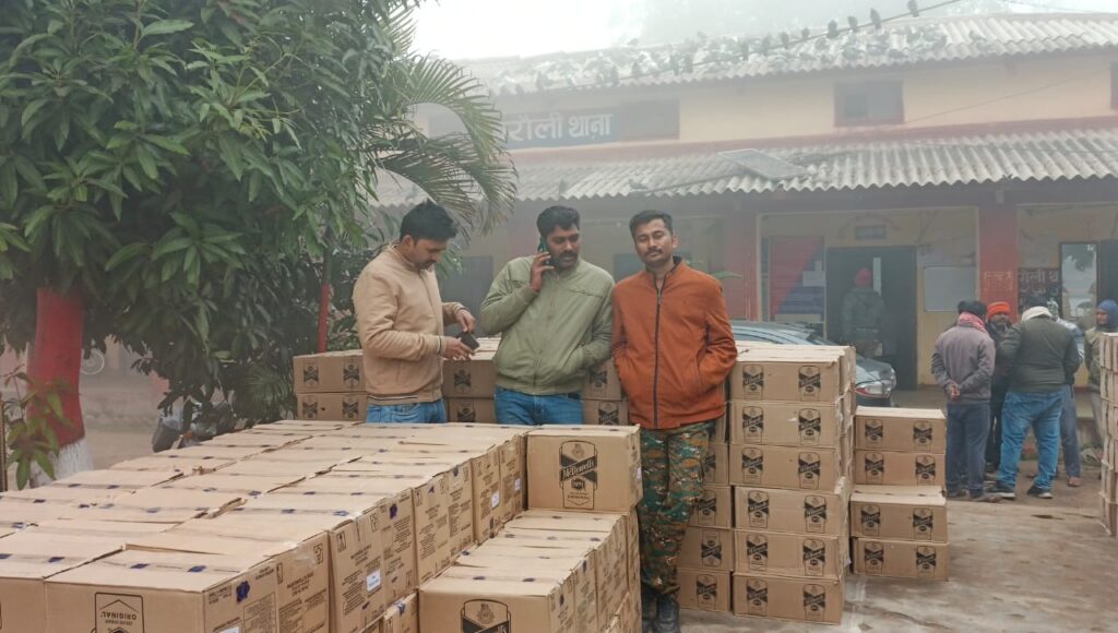 916 कार्टन विदेशी श’राब सहित कंटेंनर जब्त ; एक त’स्कर गिरफ्तार