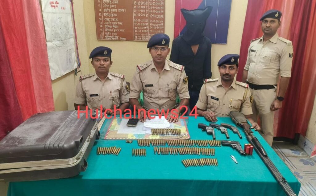 गांव में करता था ह’थियारों की खरीद बिक्री ; गुप्त सूचना के आधार पर ह’थियारों के ज’खीरा के साथ किया गया गिरफ्तार