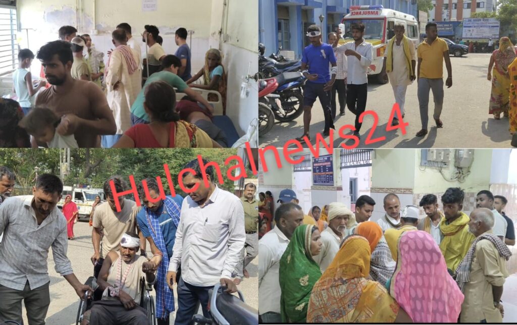 हादसा : अ’नियंत्रित पिकअप वैन के प’लटने से एफसीआई गोदाम के करीब तीन दर्जन मजदूर घा’यल, चार रे’फर