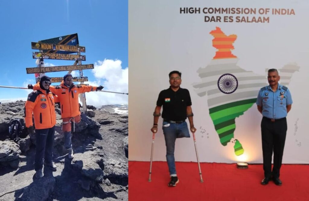 सारण के दिव्यांग उदय ने अफ्रीका की सबसे ऊंची चोटी किलिमंजारो पर चढ़ तिंरगा लहराकर बनाया विश्व रिकॉर्ड