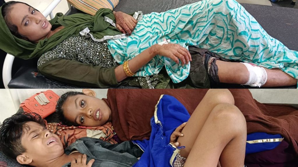 चेहल्लुम मेला देखकर घर लौटने के दौरान नकाबपोश अपराधियों ने तीन बच्चों को मारी गोली