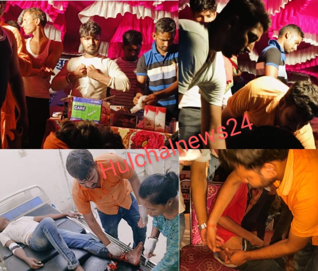इसुआपुर महावीरी मेला में शेड गिरने से करीब दो दर्जन लोग घायल ; कुछ की स्थिति गंभीर
