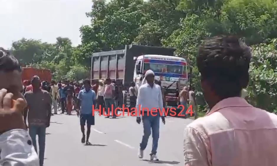 तेज रफ्तार का कहर ; आक्रोशित लोगों ने सड़क जाम कर काटा बवाल