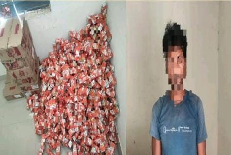 भारी मात्रा में अंग्रेजी शराब के साथ बोलेरो जब्त ; तस्कर चालक गिरफ्तार