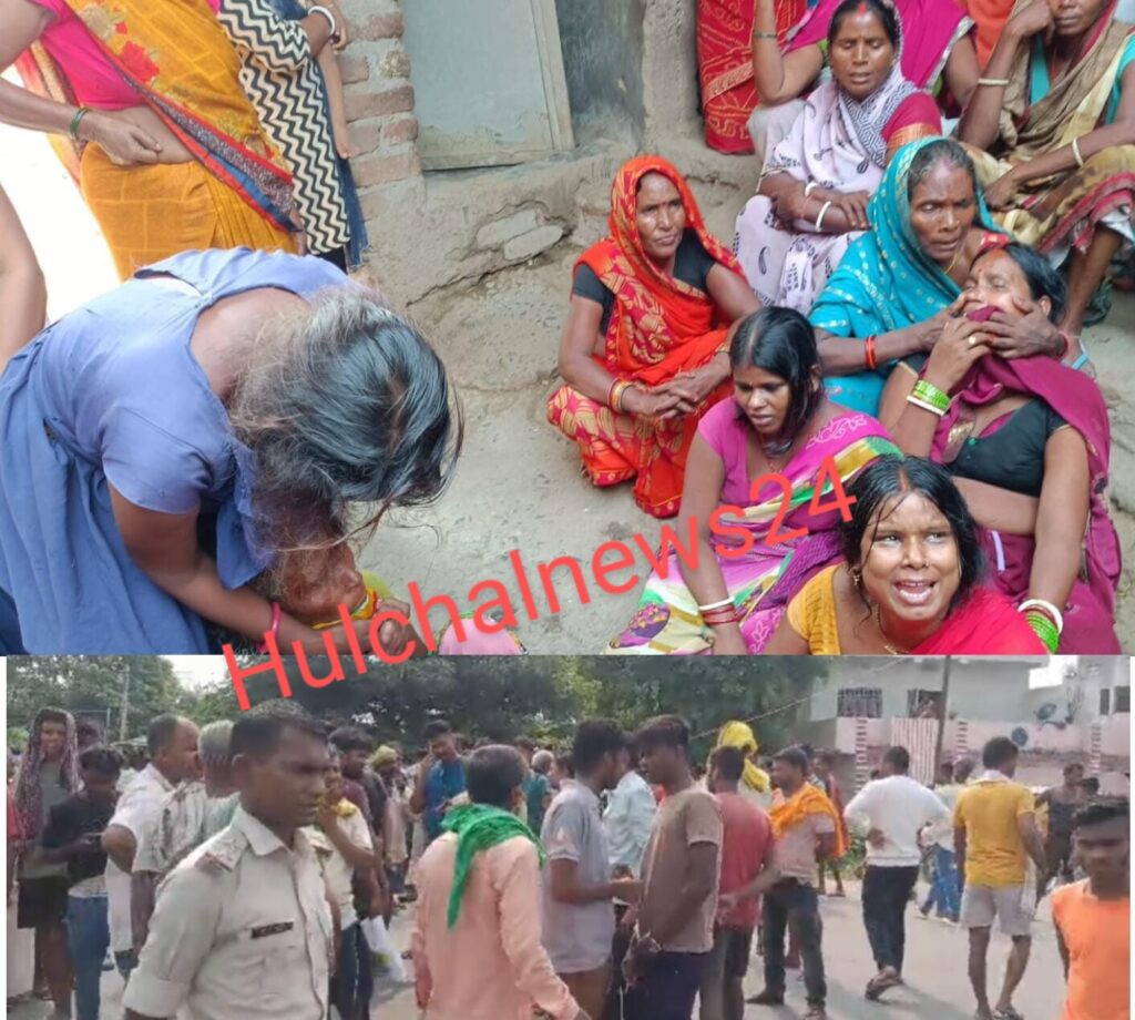 उत्पाद विभाग की गाड़ी से कुचलकर एक व्यक्ति की मौत ; दूसरा गंभीर, आक्रोशित  लोगों ने सड़क जाम कर किया प्रदर्शन