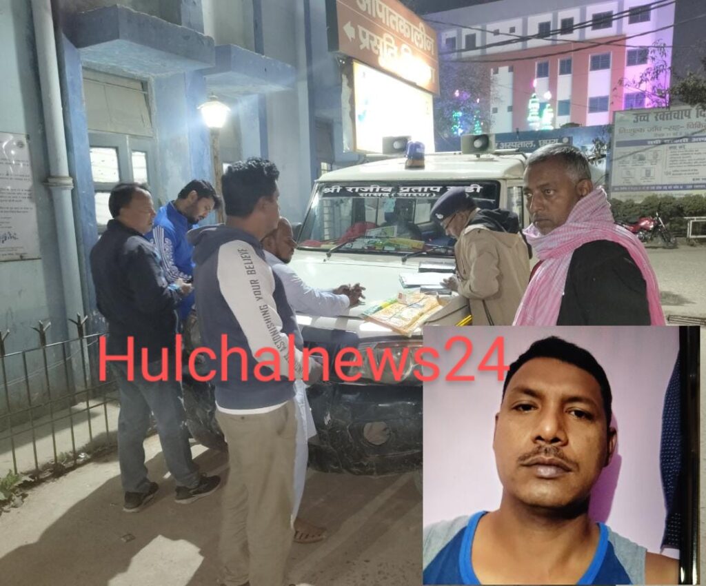 बालू लदी ट्रक ने भगाने के क्रम में थाना के सामने ही बाइक सवार को कुचला ; अस्पताल ले जाने के दौरान मौत