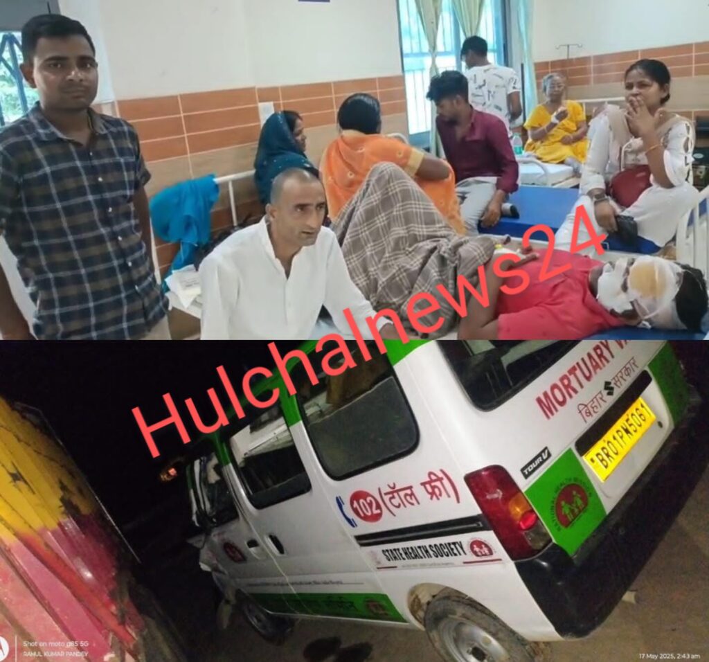 जिले का इकलौता शव वाहन दुर्घटनाग्रस्त होने से बढ़ी परेशानी ; चालक की स्थिति गंभीर