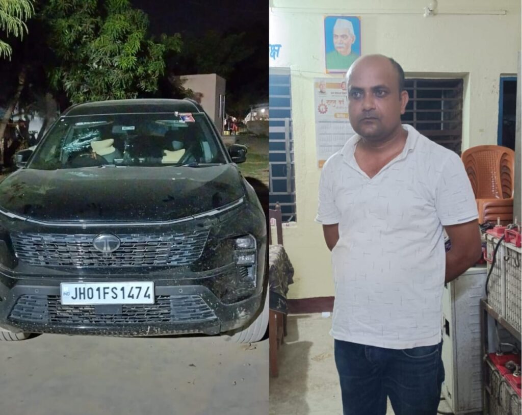 शराब के नशें में धुत्त होकर वाहन से पुलिसकर्मियों को कुचलने के प्रयास में युवक गिरफ्तार