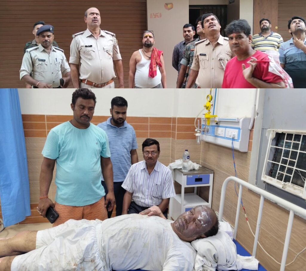 भूमि विवाद में घर पर पेट्रोल बम से हमला, व्यवसायी गंभीर ; आरोप के बाद फेसबुकिया रिपोर्टर को पुलिस ने लिया हिरासत में