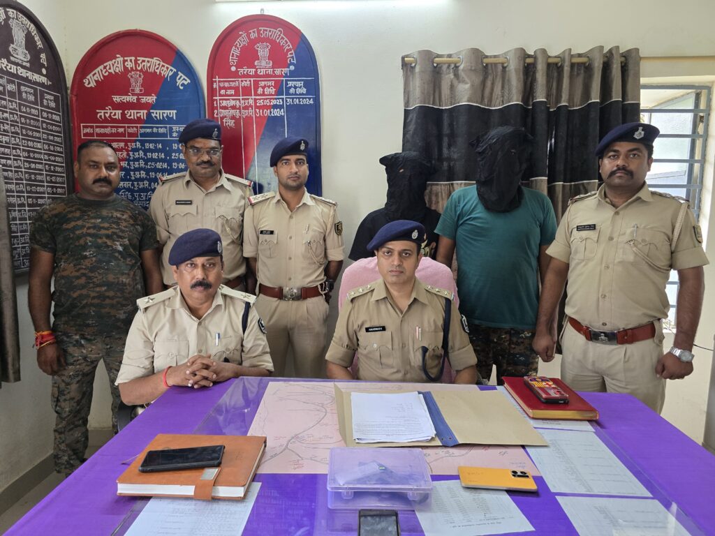 भूमि विवाद गोलीकांड का पुलिस ने किया सफल उद्भेदन ; दो अभियुक्त असलहे के साथ गिरफ्तार