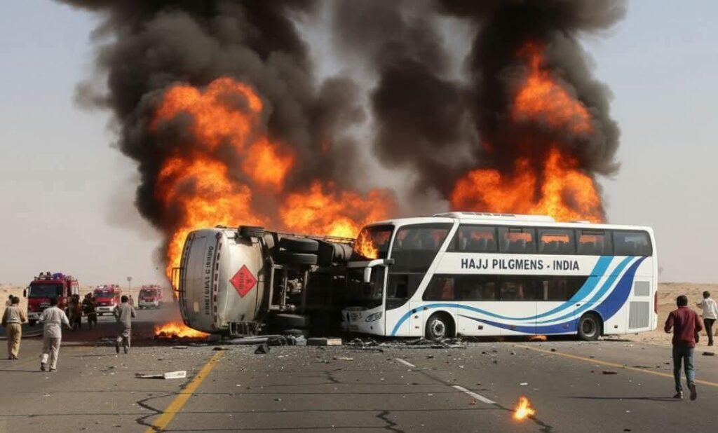 हज के लिए मक्का जा रहे 42 भारतीयों की सड़क हादसे में मौत