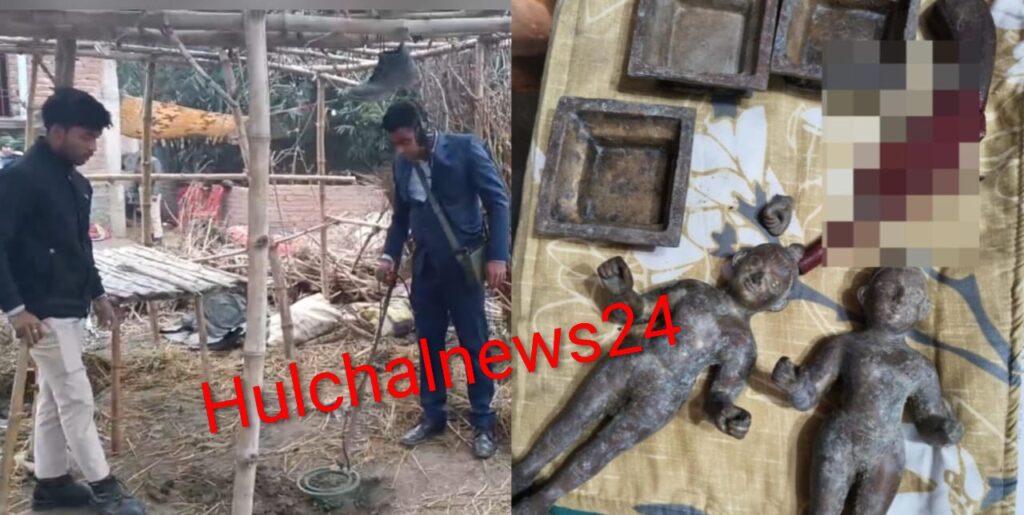 थावे भवानी मंदिर से चोरी में संलिप्त तीसरे चोर के घर से अष्टधातु की मूर्तियां व हथियार के साथ चोरी का काफी सामान बरामद