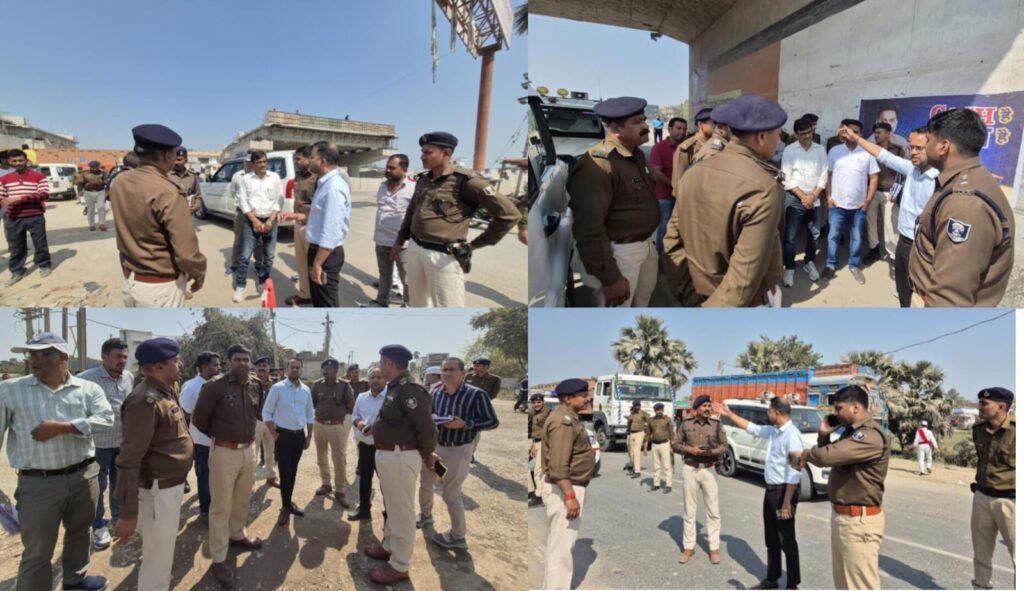 सुगम यातायात व ट्रैफिक कंट्रोल को ले विभिन्न स्थलों का डीएम एसएसपी ने किया स्थल निरीक्षण ; कहा शीघ्र व्यवस्था होगी दुरूस्त