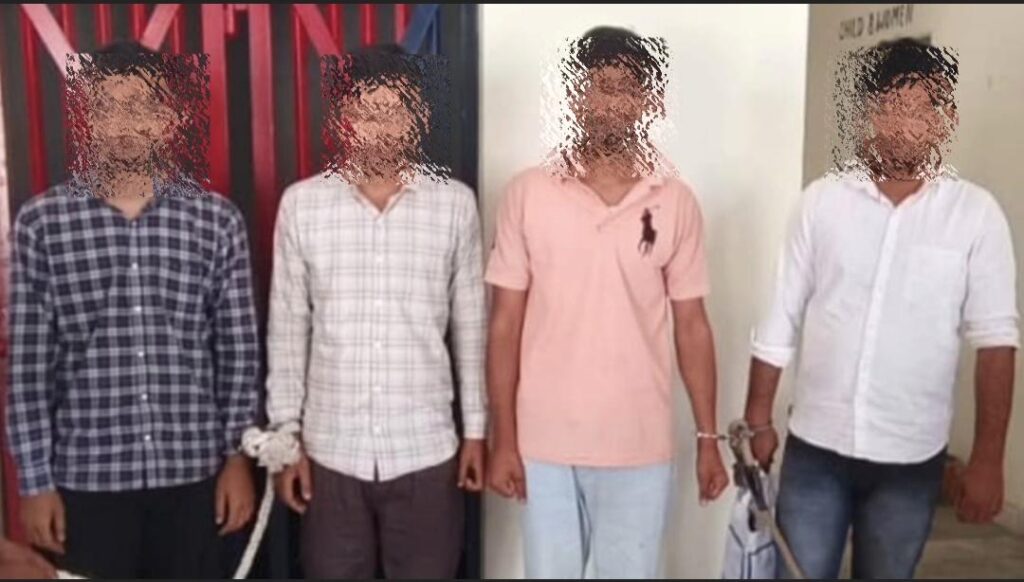 एसटीएफ की बड़ी कार्रवाई : हथियार के साथ चार शातिर अपराधी गिरफ्तार, दो फरार