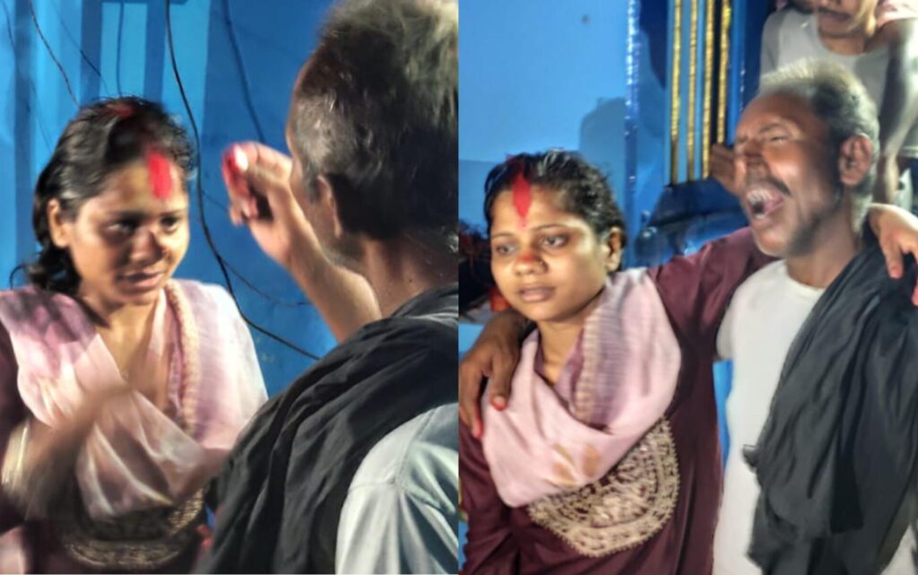 60 के मजनू पर लैला का आया दिल ; मंदिर में शादी बनी चर्चा का विषय