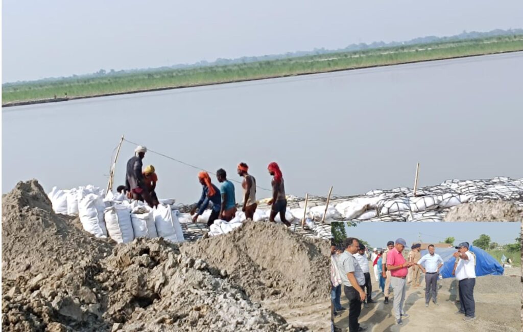 सारण डीएम व एसएसपी ने तरैया प्रखंड में निर्माणाधीन तटबंध कार्य को 30 जून तक शेष कार्य हर हाल में पूरा करने का दिया निर्देश